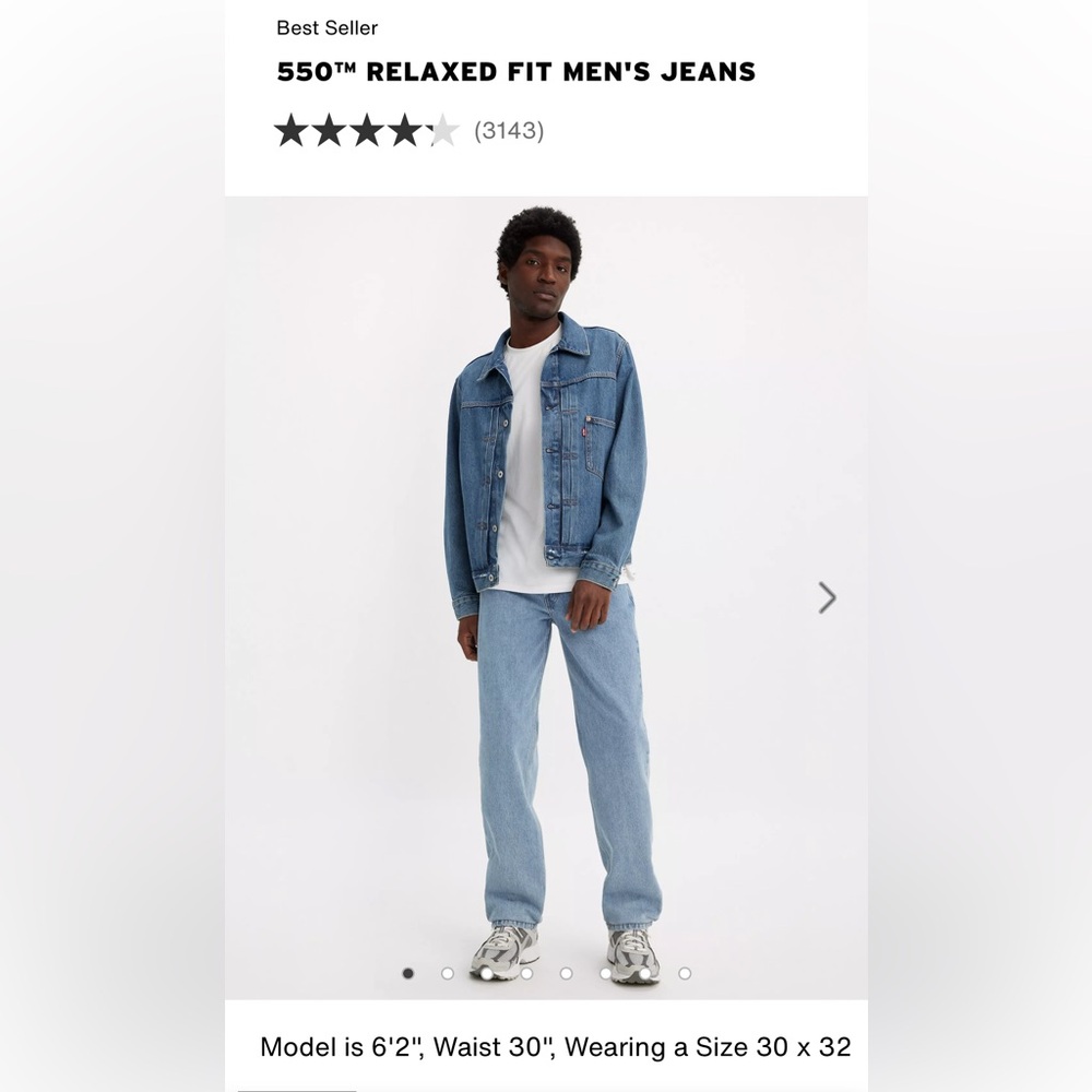 Vintage 90s Levi's 550 Light Blue Relaxed Fit Jeans (Waist 34/Length 30